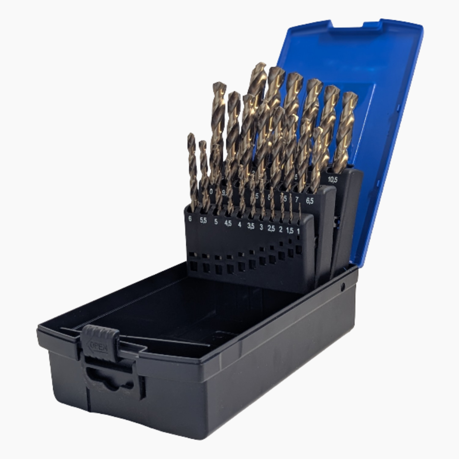 Spiraalborenset HSS Cobalt 25 delig 1,0 t/m 13,0 mm