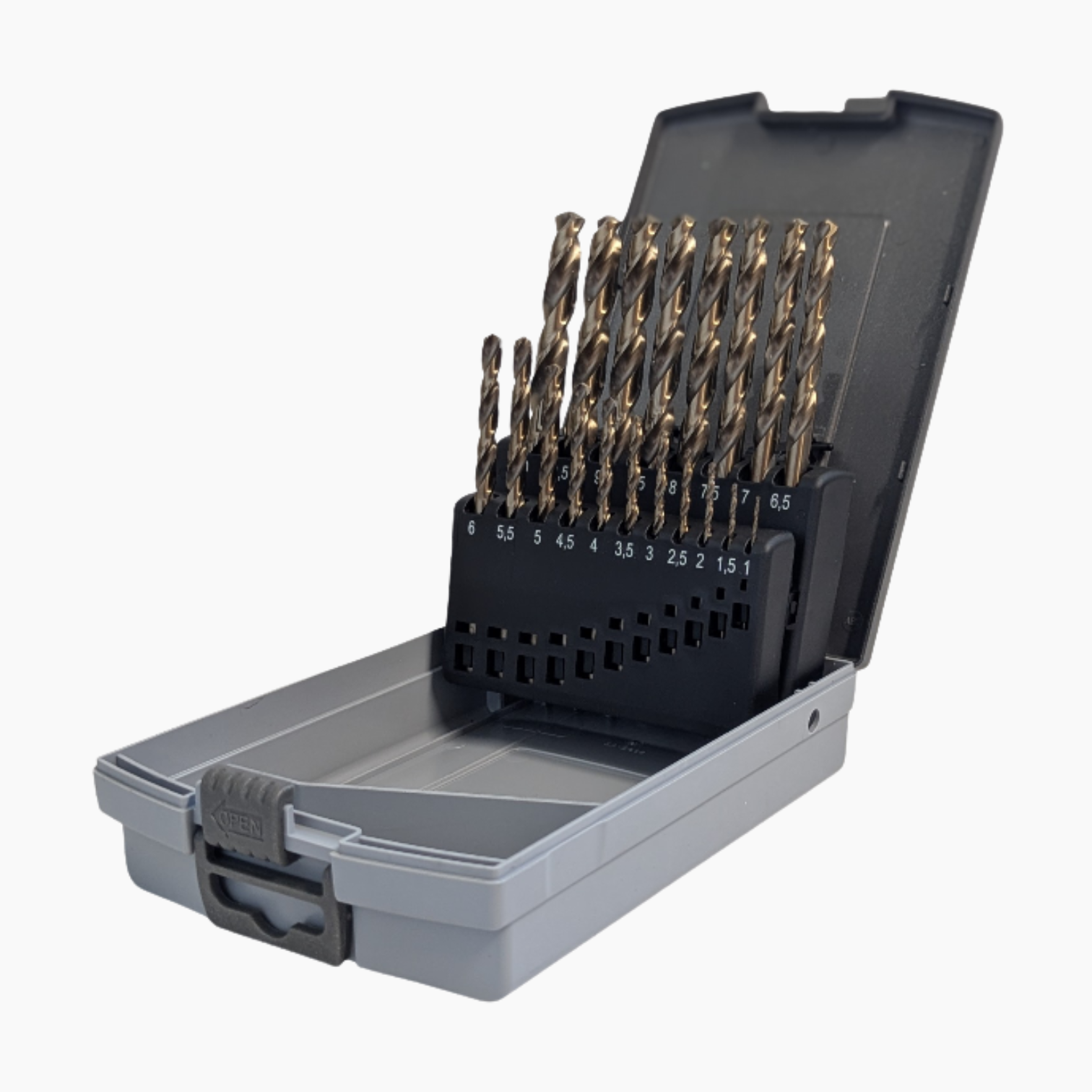 Spiraalborenset HSS Cobalt 19 delig 1,0 t/m 10,0 mm