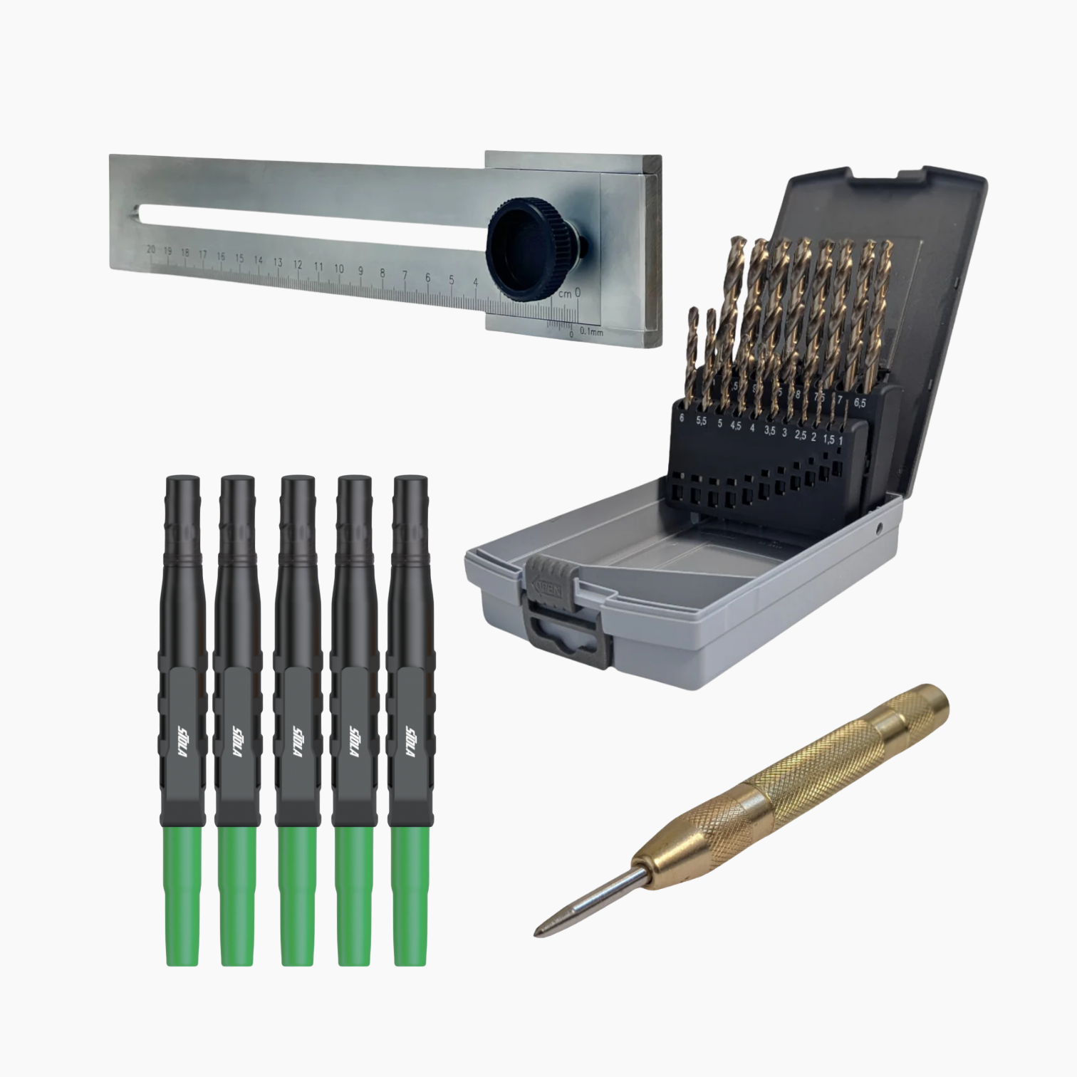 Spiraalborenset HSS Cobalt 19 delig COMBO DEAL