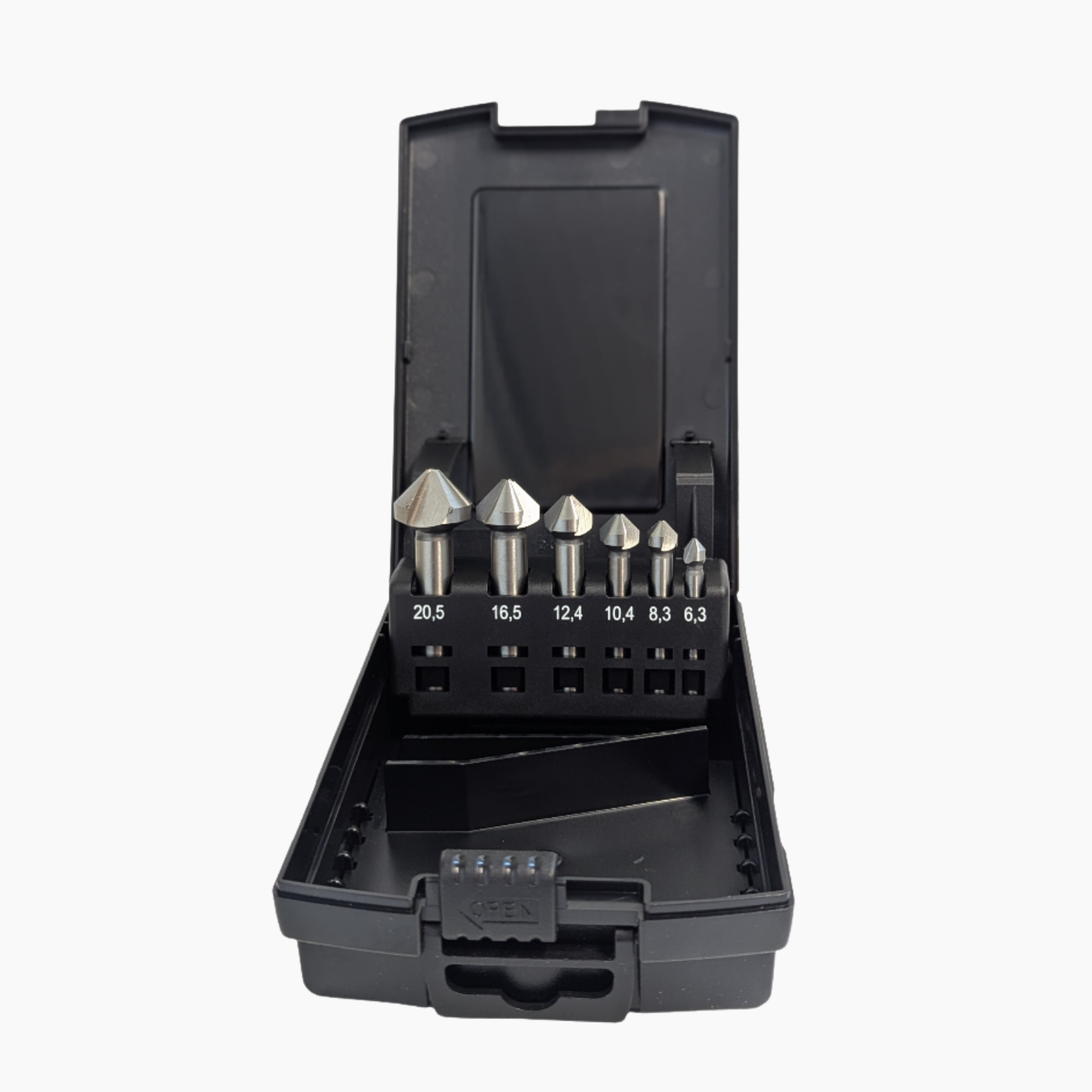 ST HSS Verzinkborenset 6-delig Ø 6,3 t/m 20,5 mm